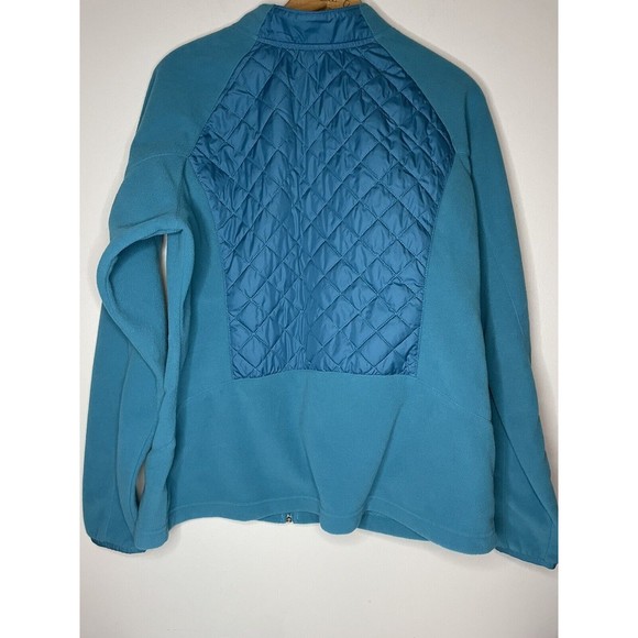 Columbia Thermal Coil Jacket Women’s Teal Nylon Quilt Fleece Full Zip Pockets XL - Picture 4 of 7
